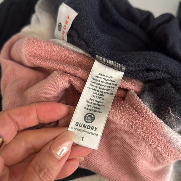 Sundry Tie Dye Sweatpants in Terracotta/Charcoal Size 1 (fits 2-4) - Picture 7 of 8